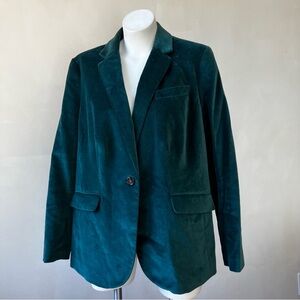 Talbots | Classic Green Velvet Suit Jacket